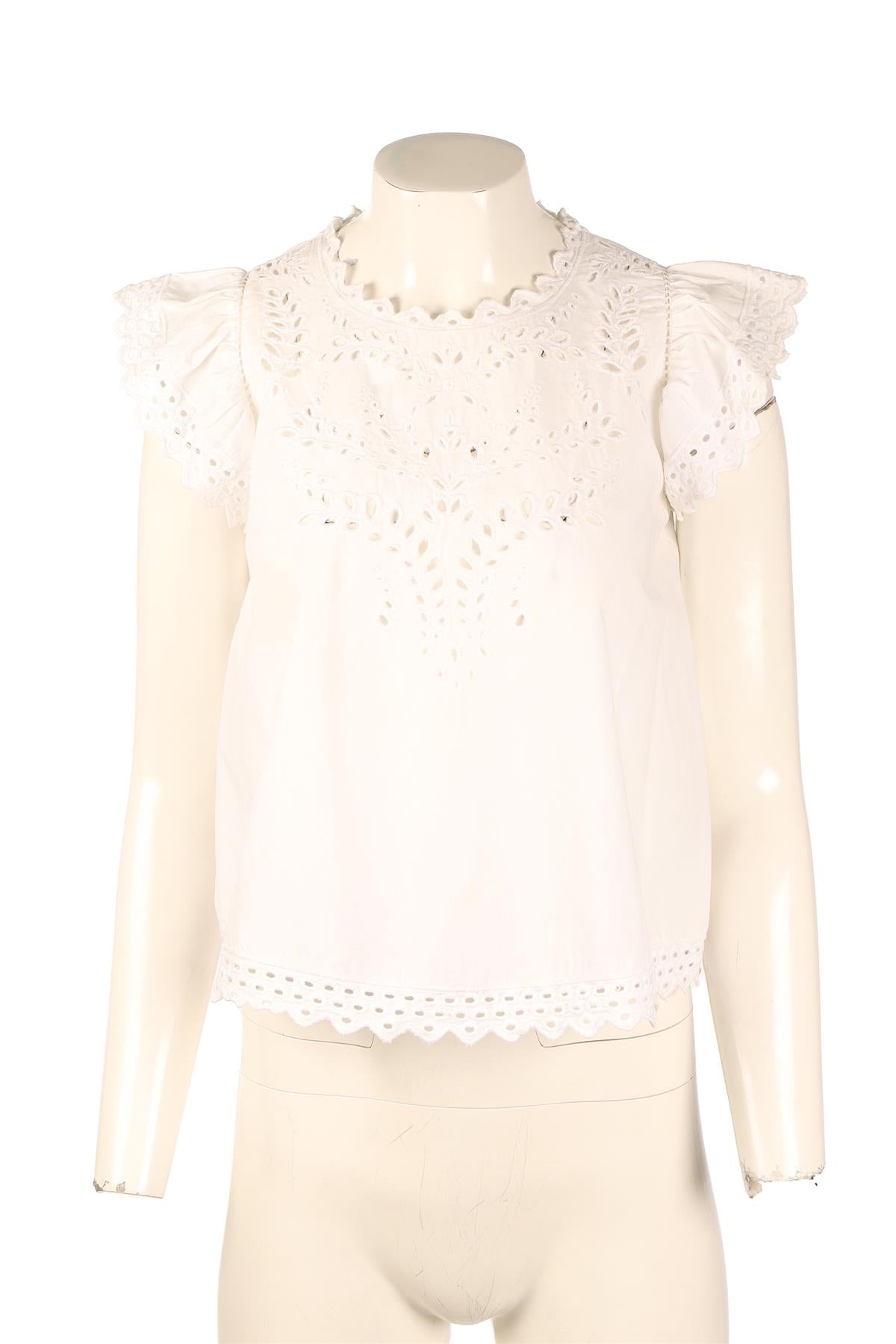 ISABEL MARANT ÉTOILE WHITE COTTON TOP FR 34 UK 6
