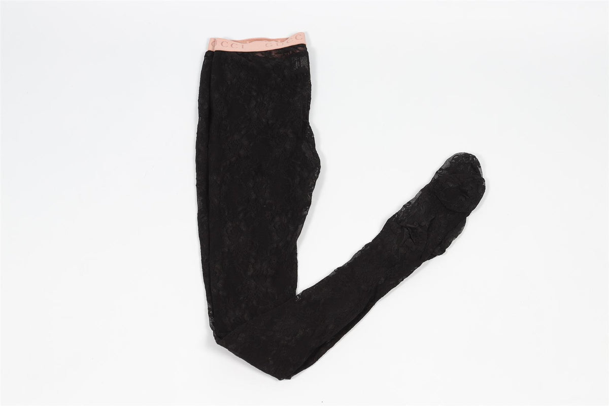 GUCCI BLACK GG TIGHTS MEDIUM