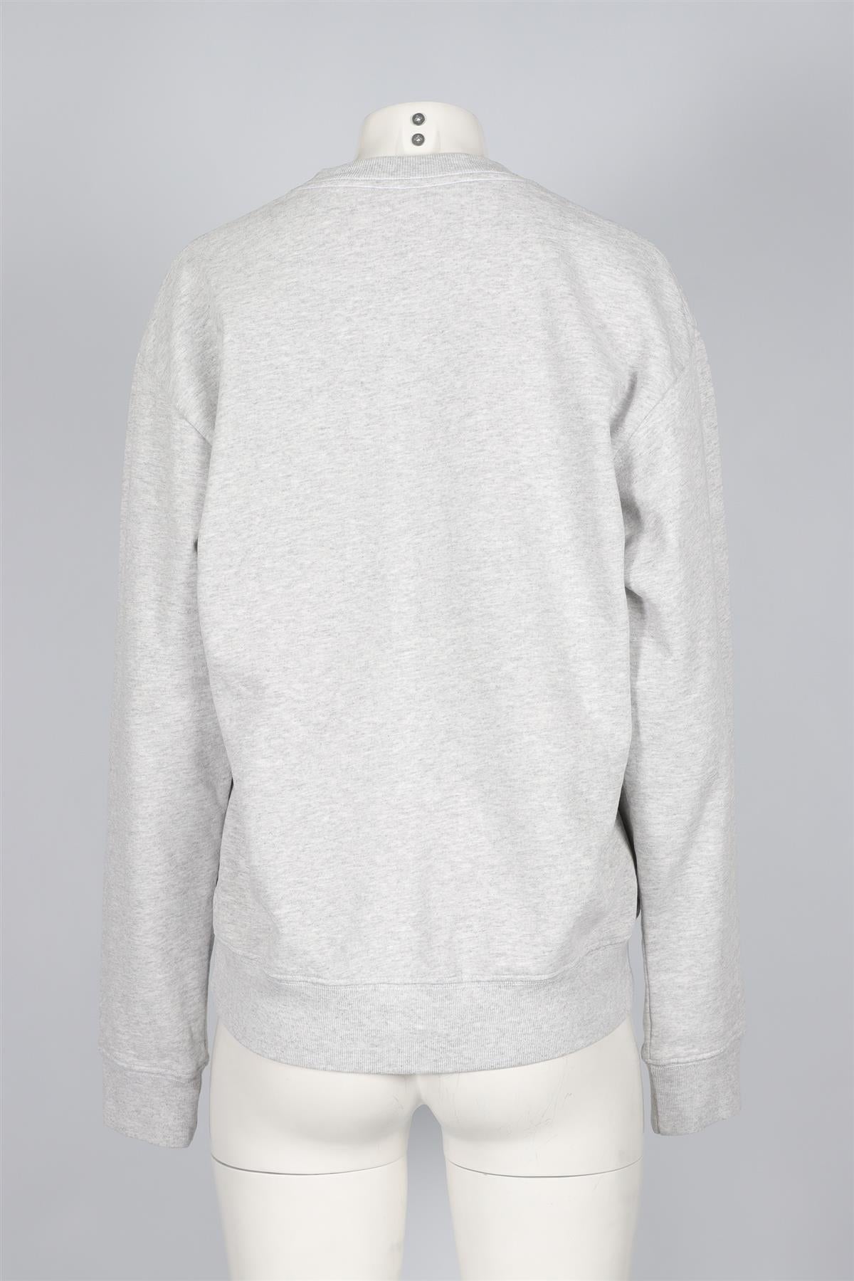 SPORTY & RICH GREY COTTON SWEATSHIRT SMALL