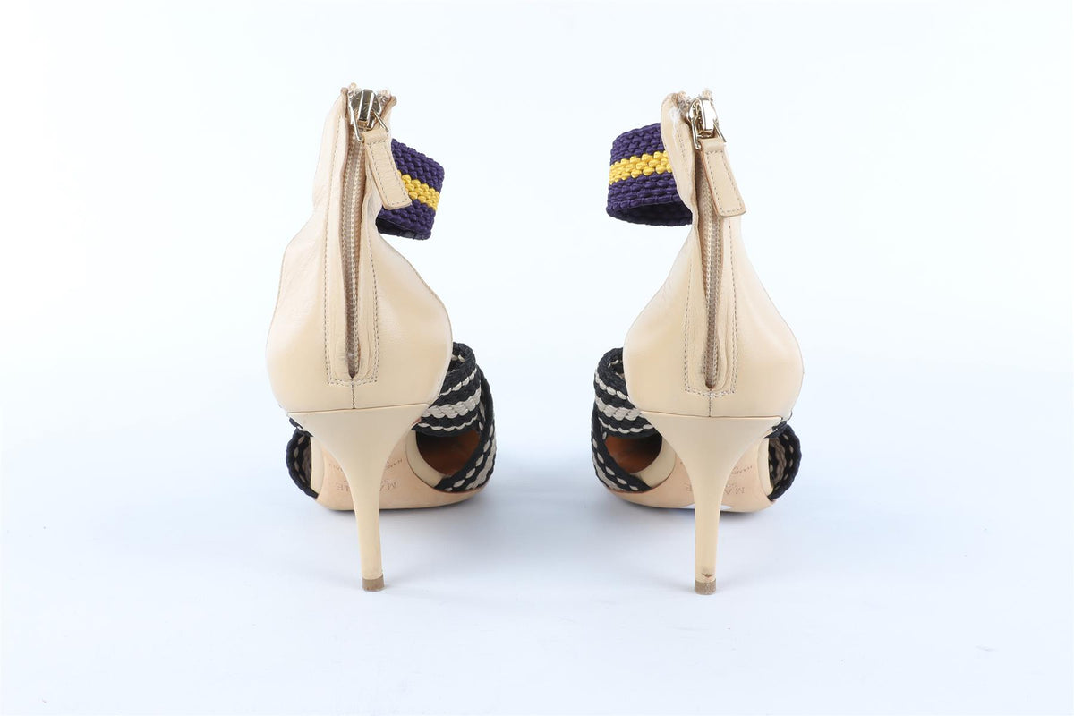 MALONE SOULIERS + ROKSANDA BEIGE LEATHER PUMPS EU 38.5 UK 5.5 US 8.5