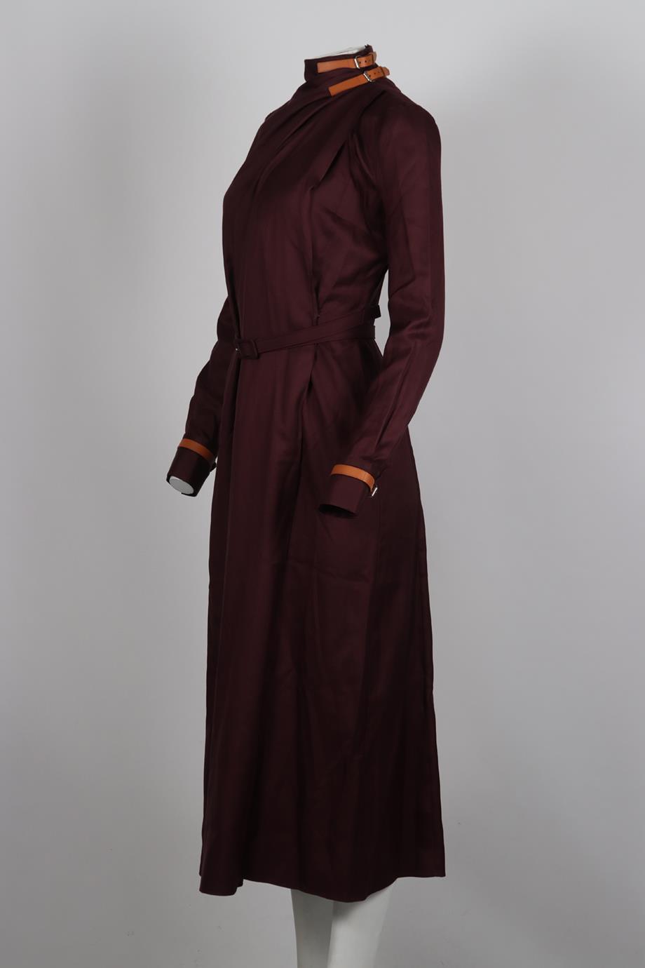 GABRIELLA HEARST BELTED SILK MIDI DRESS IT 40 UK 8