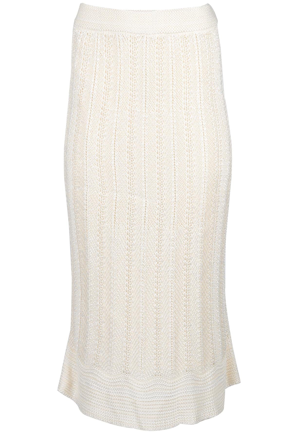 ZIMMERMANN CREAM CROCHET MAXI SKIRT UK 10