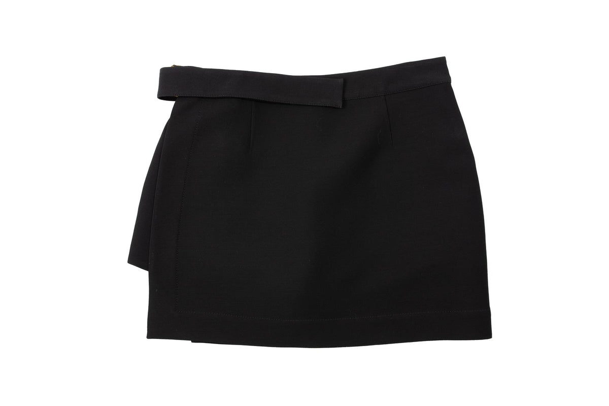 CHRISTIAN DIOR BLACK MISS DIOR WOOL MINI SKORT FR 38 UK 10