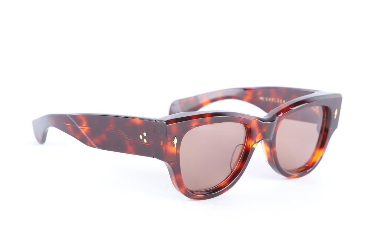 JACQUE MARIE MAGE BROWN SQUARE FRAME ACETATE SUNGLASSES
