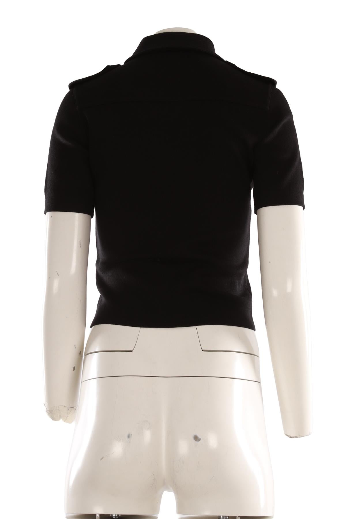 SAINT LAURENT BLACK KNIT SHIRT SMALL