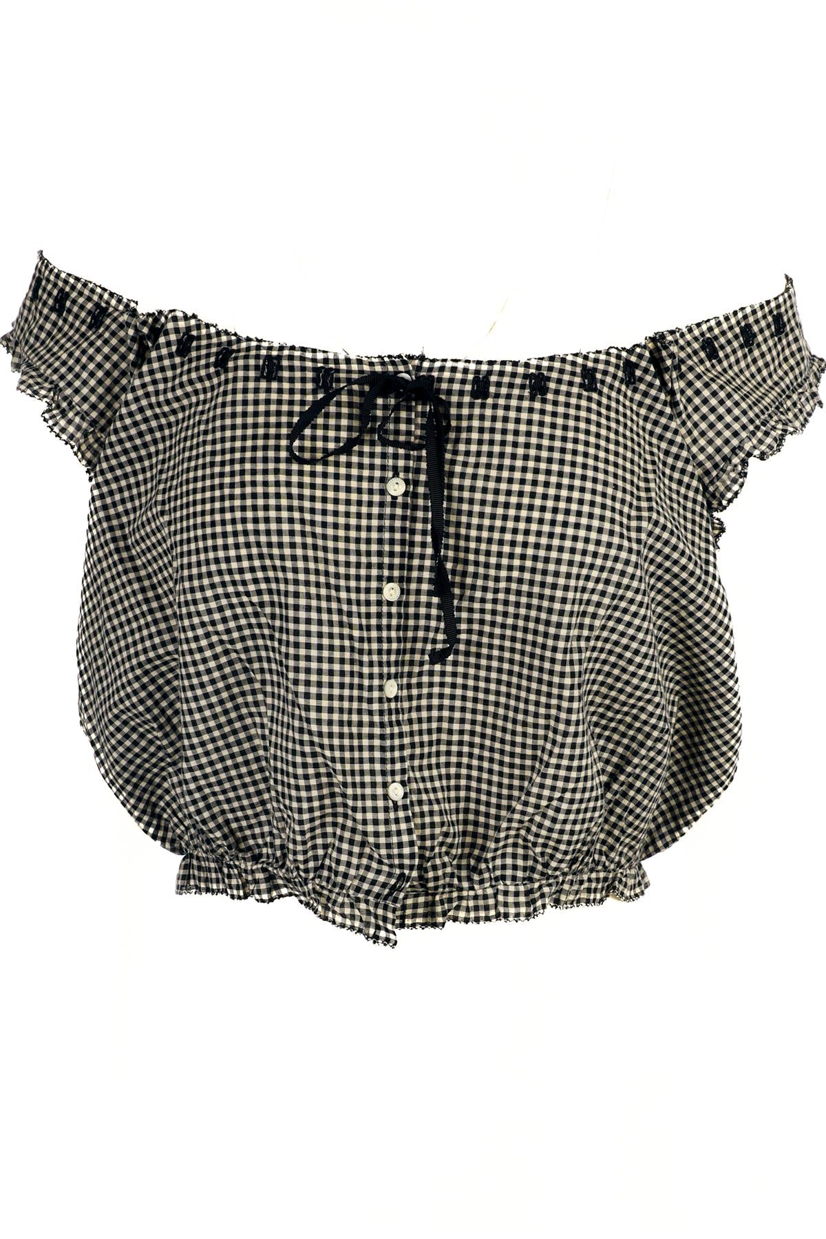 DOEN BLACK COTTON TOP XSMALL