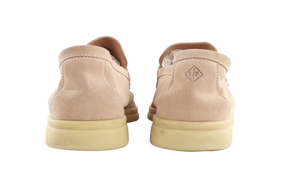LORO PIANA BEIGE SUMMER WALKS SUEDE LOAFERS EU 38 UK 5 US 8