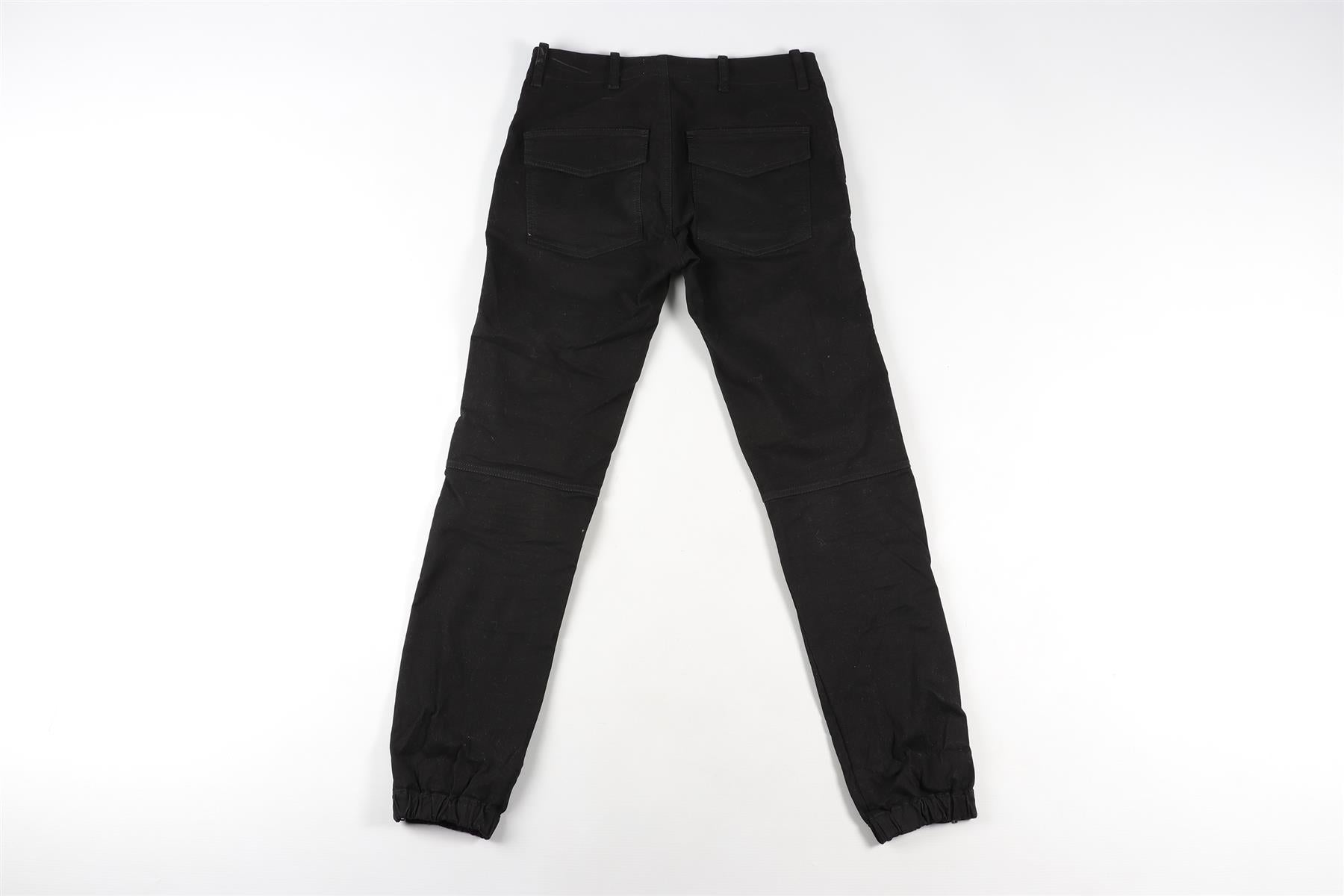 NILI LOTAN BLACK COTTON TAPERED PANTS W25 UK 6-8