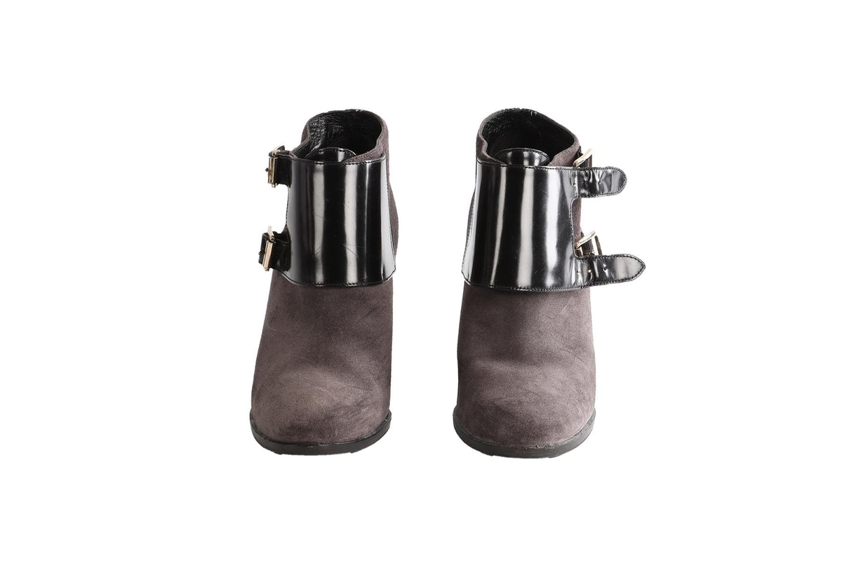 BURBERRY GREY SUEDE ANKLE BOOTS EU 40 UK 7 US 10