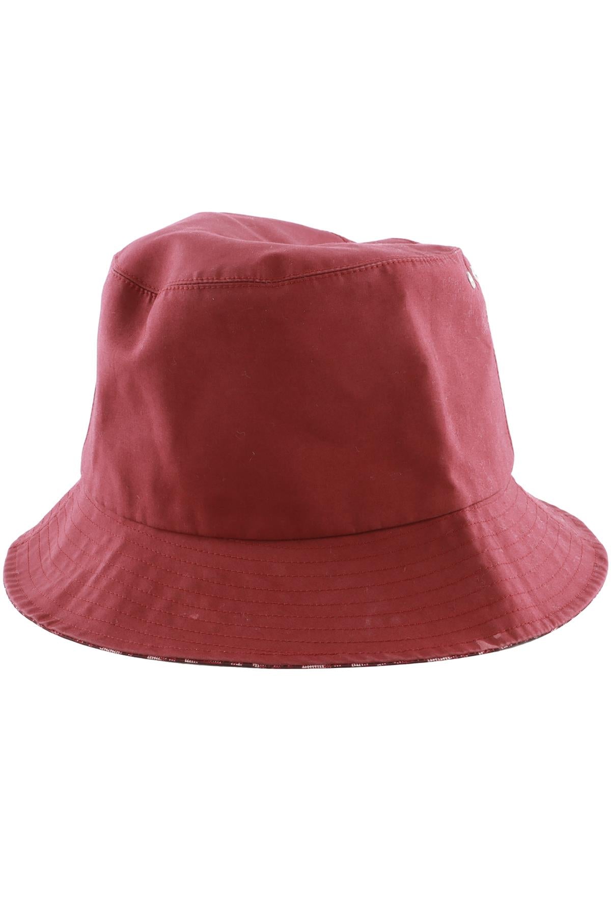 CHRISTIAN DIOR BURGUNDY TEDDY-D COTTON BUCKET HAT 57CM
