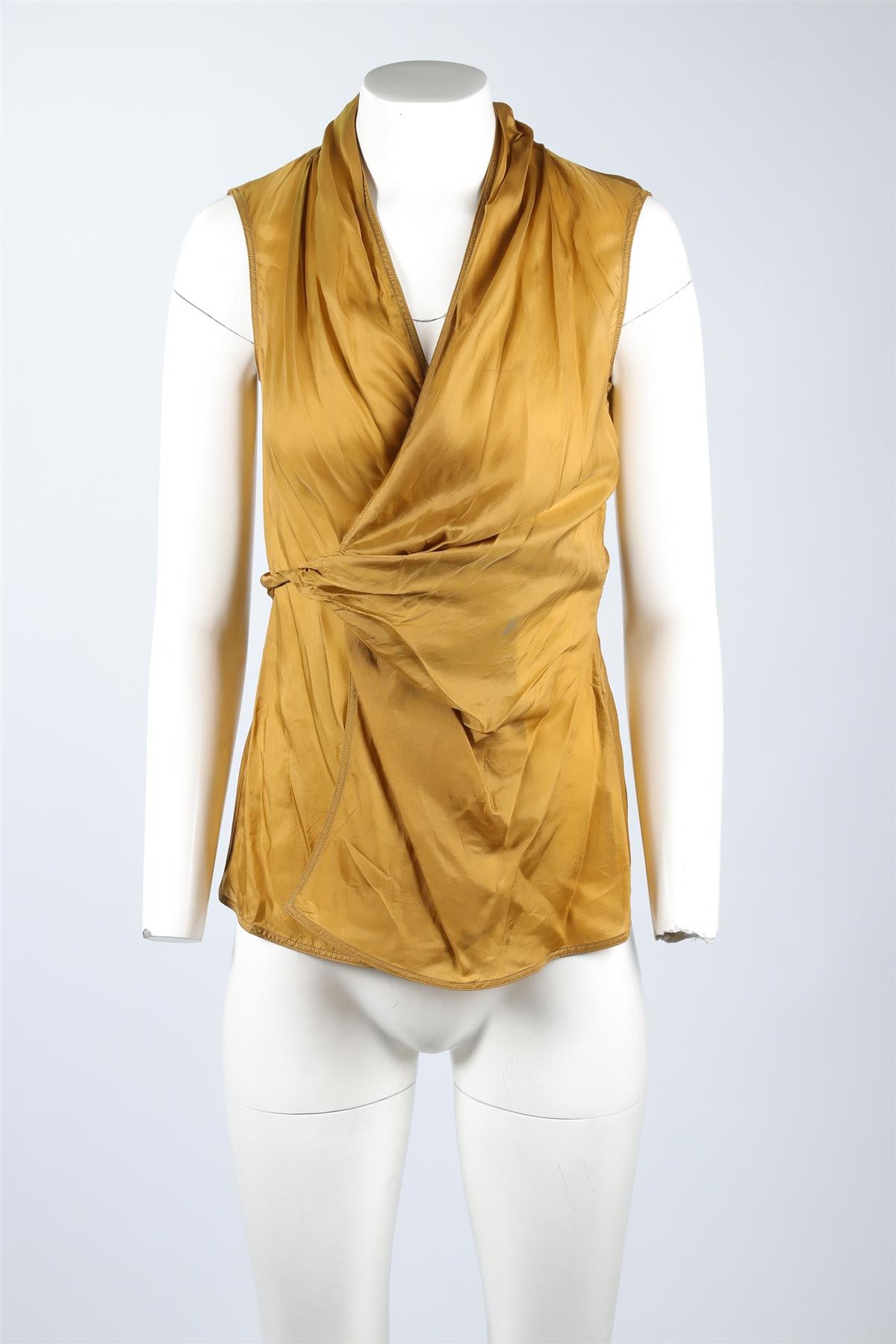 RICH OWENS GOLD SILK TOP IT 42 UK 10