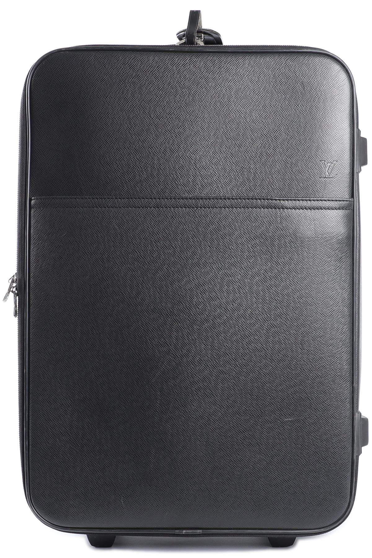 LOUIS VUITTON BLACK 2004 PEGASE 55 TAIGA LEATHER SUITCASE
