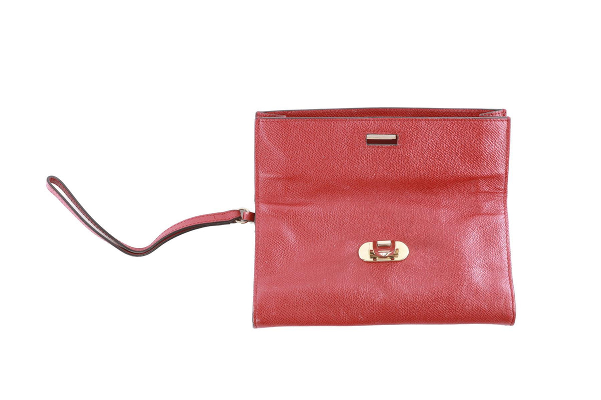 VALENTINO GARAVANI RED ROCKSTUD LEATHER WALLET