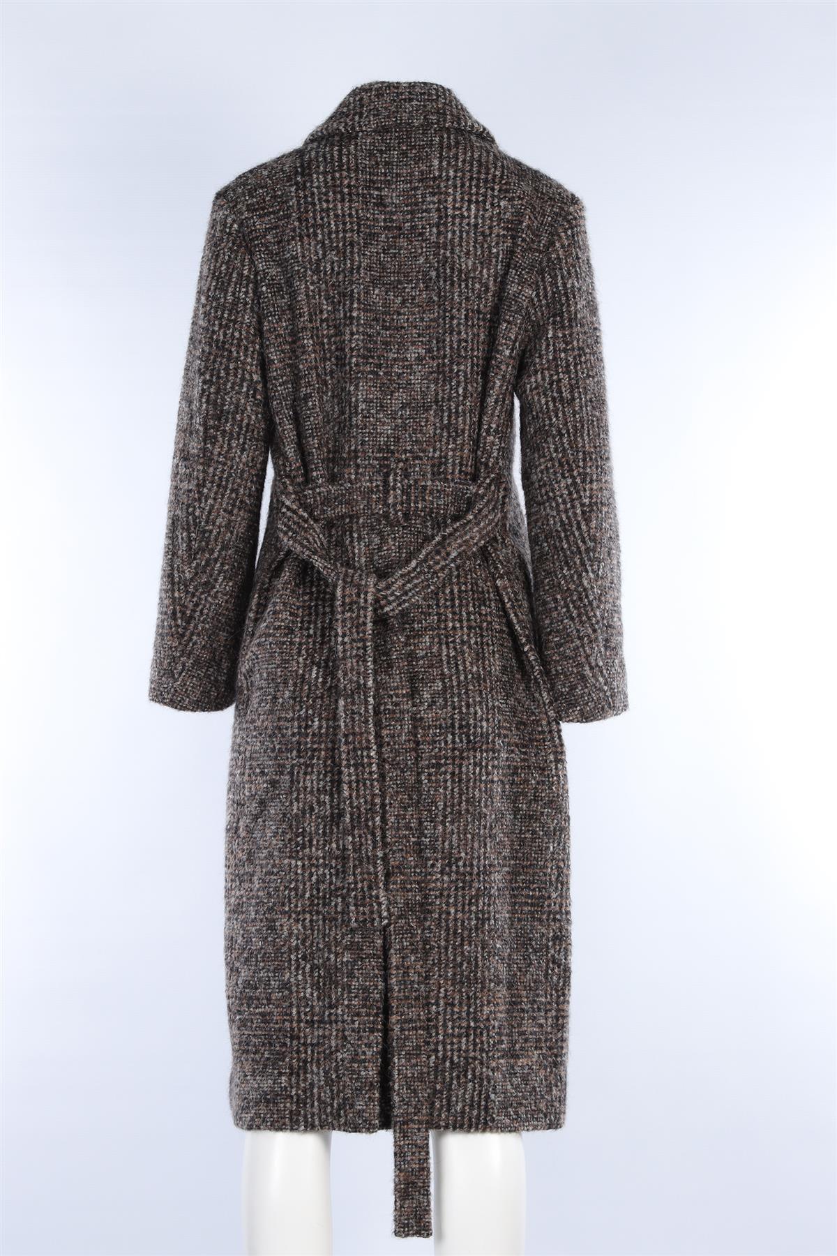 VINCE BROWN WOOL COAT XSMALL