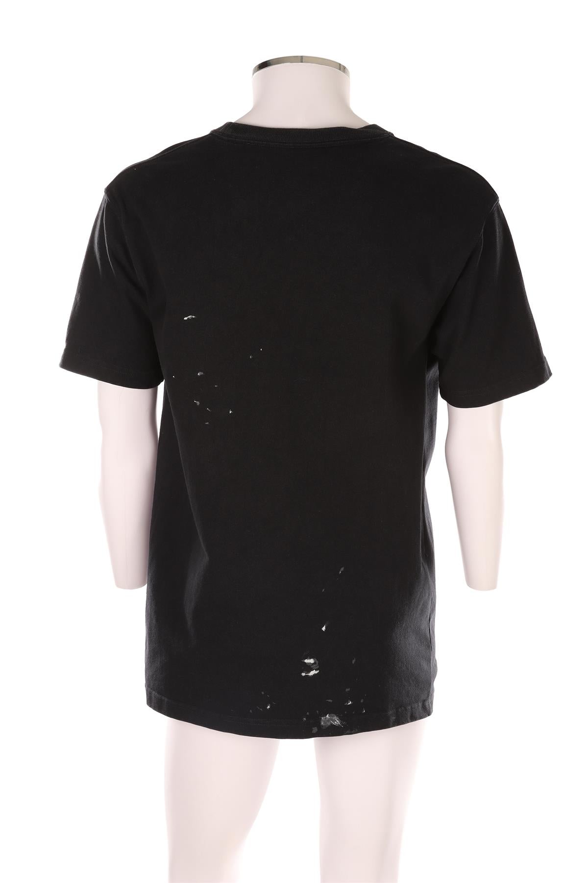 CHRISTIAN DIOR BLACK MEN'S COTTON T-SHIRT SMALL