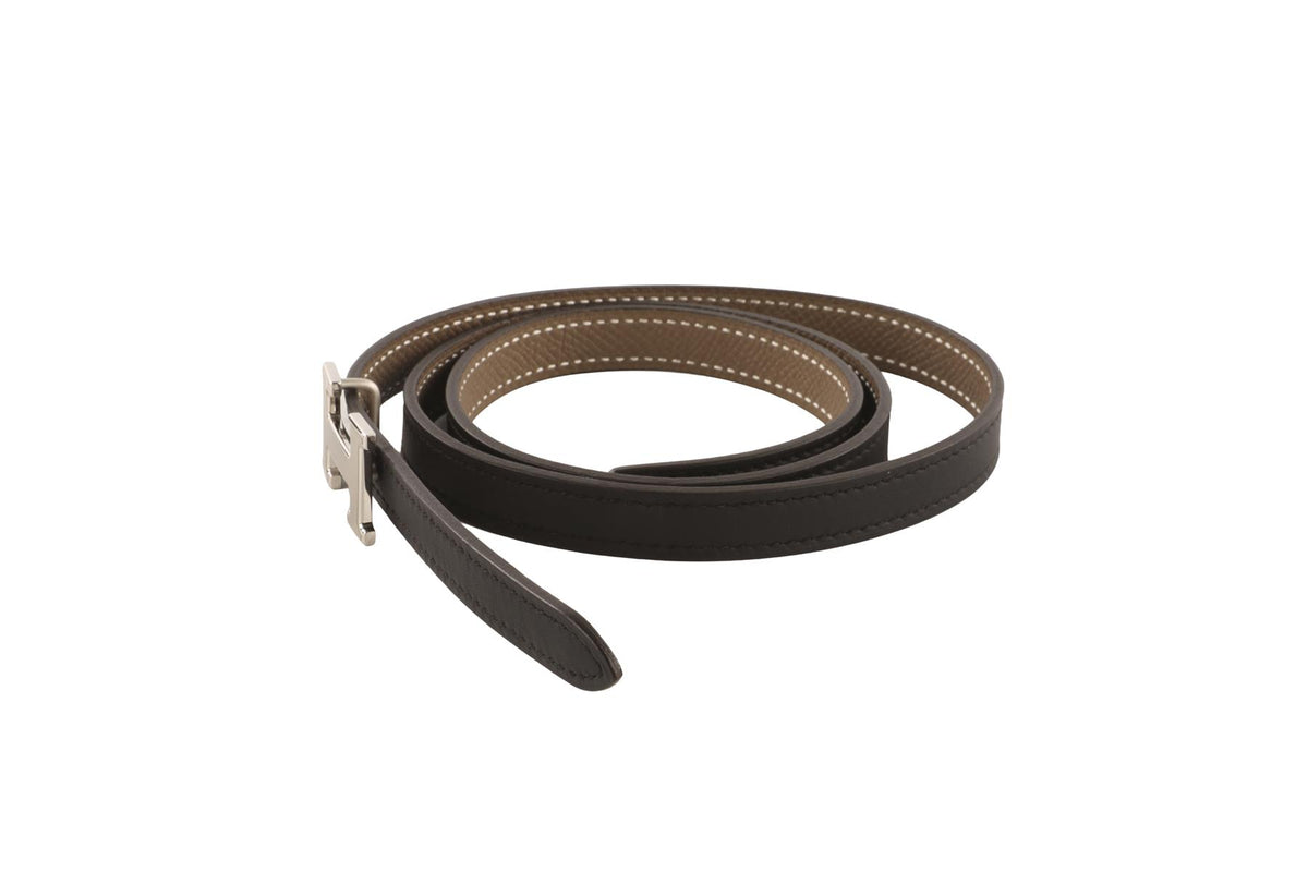 HERMÈS BLACK 2024 13 MM LEATHER WAIST BELT 75 CM