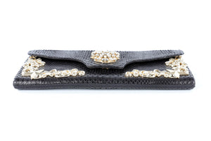 PHILIPP PLEIN BLACK PYTHON CLUTCH