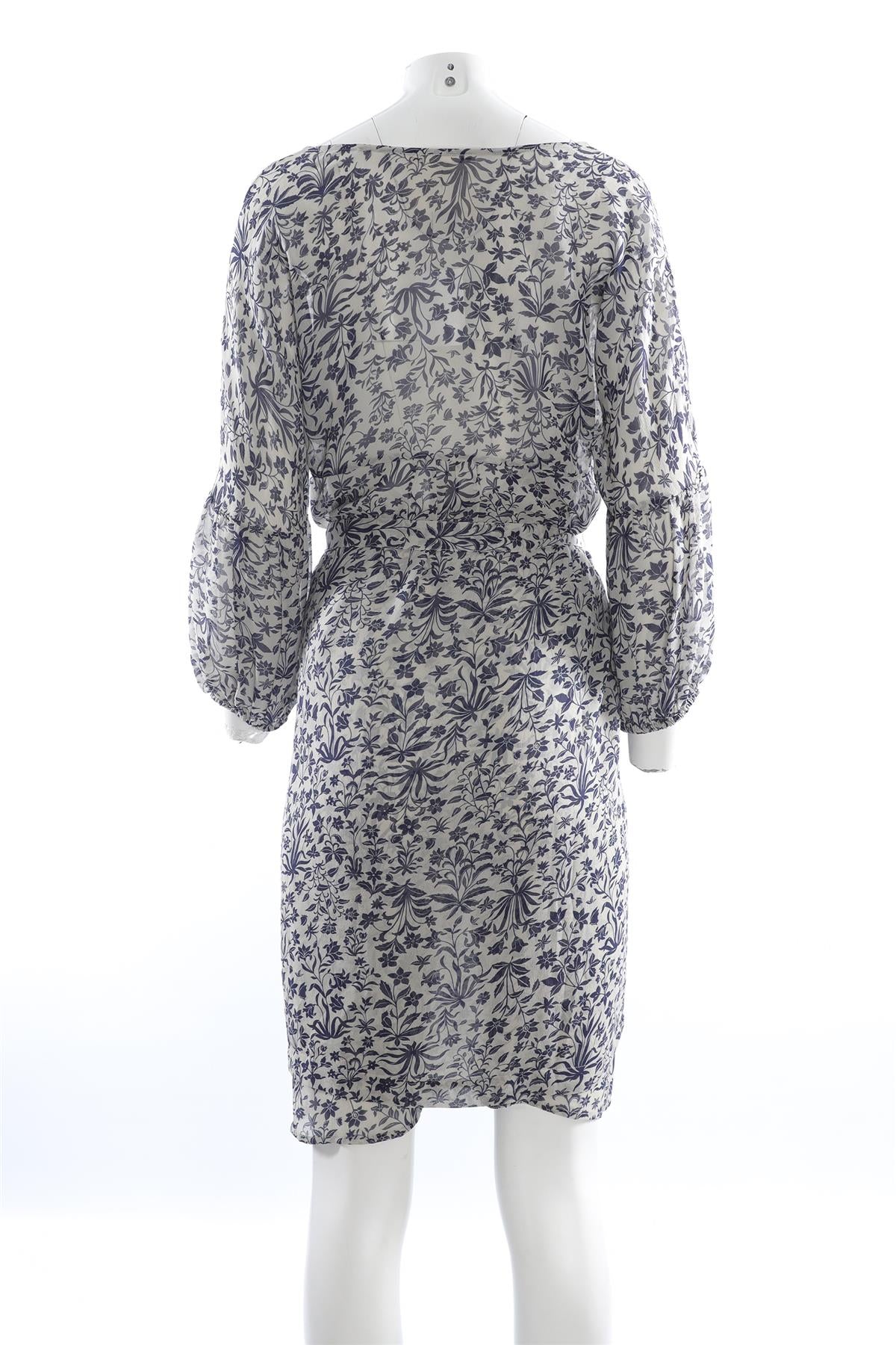 FIGURE BLUE SILK MINI DRESS SMALL