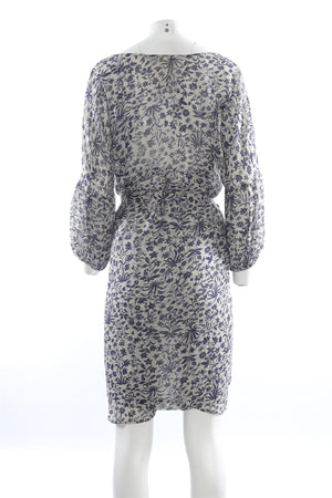 FIGURE BLUE SILK MINI DRESS SMALL