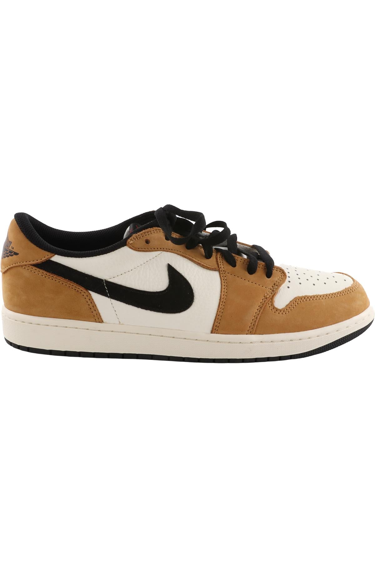 NIKE TAN MEN'S AIR JORDAN ONE ROOKIE OF THE YEAR LEATHER SNEAKERS EU 47.5 UK 12 US 13