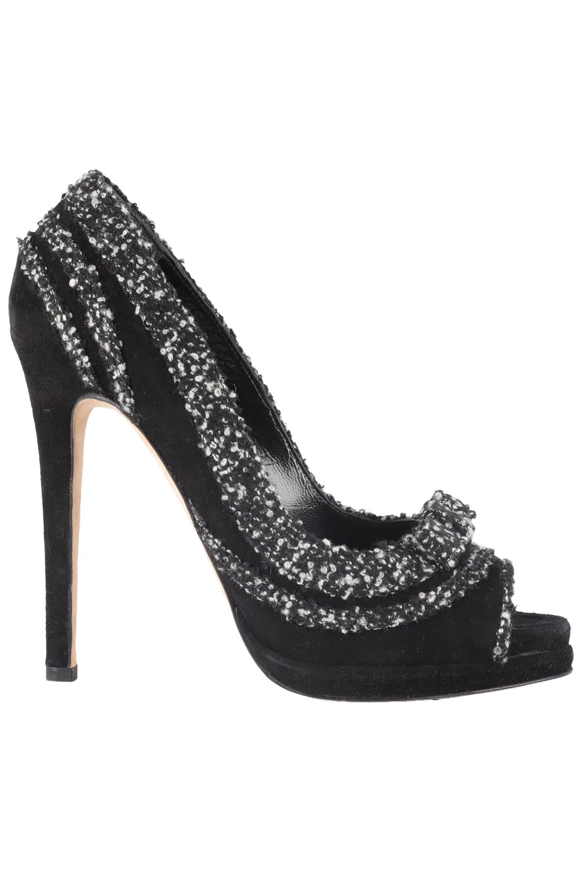 OSCAR DE LA RENTA BLACK SUEDE PUMPS EU 38.5 UK 5.5 US 8.5