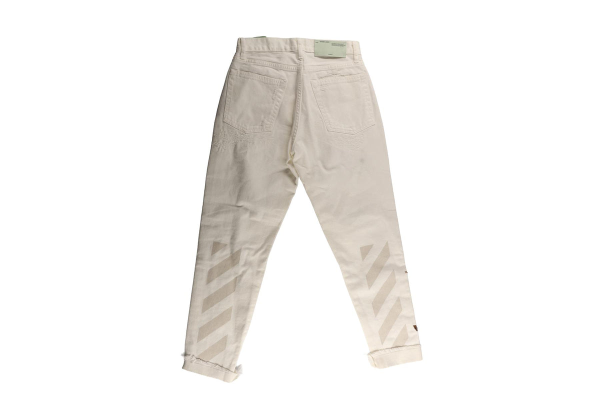 OFF-WHITE C/O VIRGIL ABLOH WHITE SKINNY JEANS W25