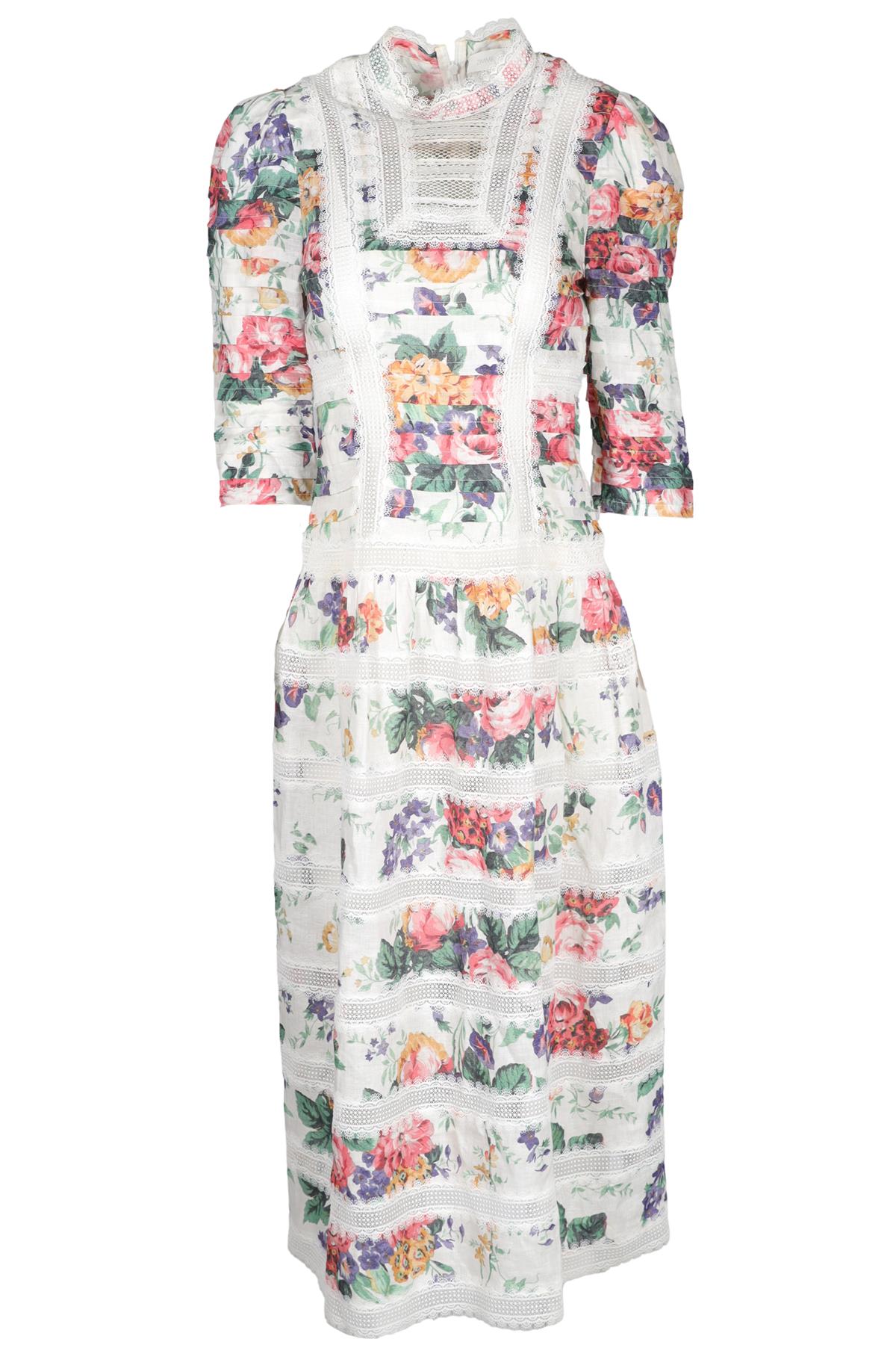 ZIMMERMANN MULTI COTTON MAXI DRESS 1 UK 10