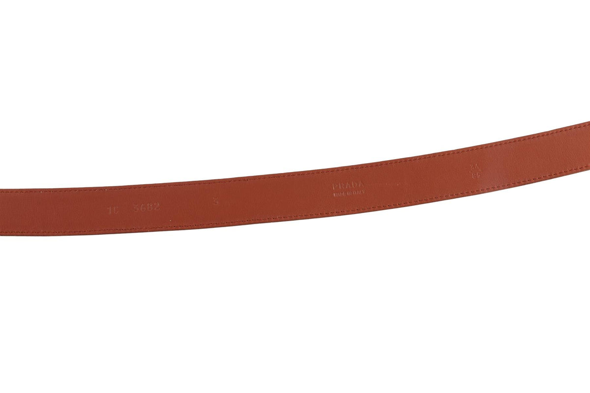 PRADA ORANGE MEN'S LEATHER BELT 85CM
