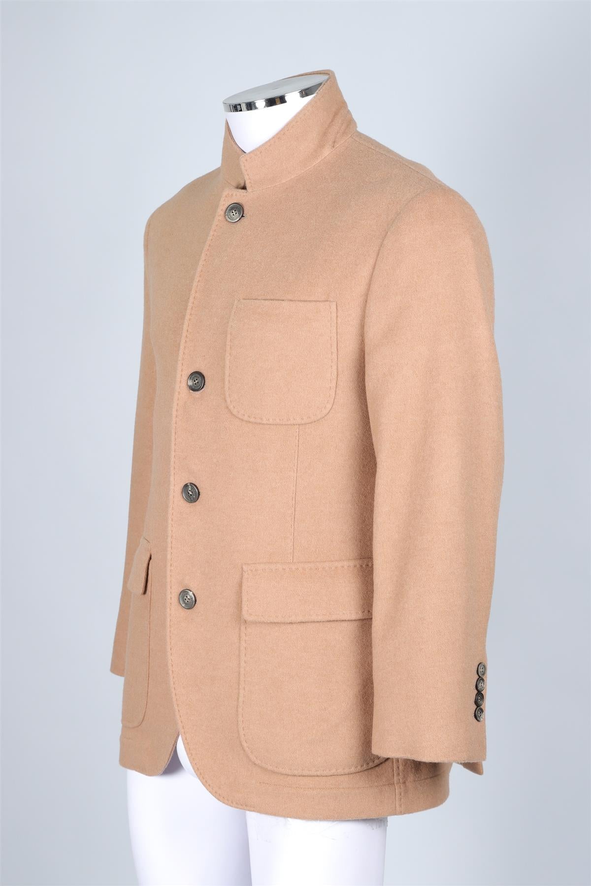 BRUNELLO CUCINELLI TAN MEN'S CASHMERE BLAZER SMALL