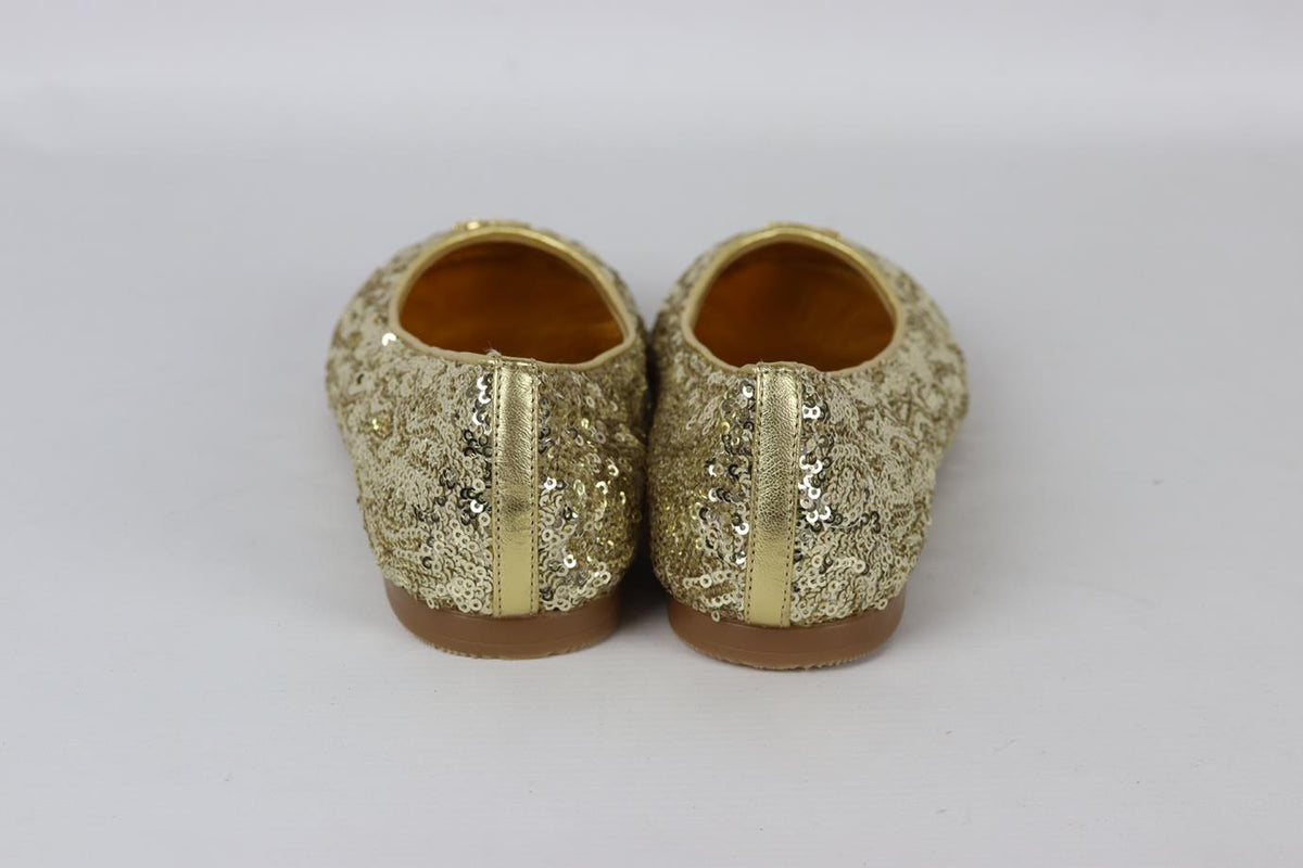 DOLCE AND GABBANA KIDS GIRLS SEQUIN SHOES EU 34 UK 2