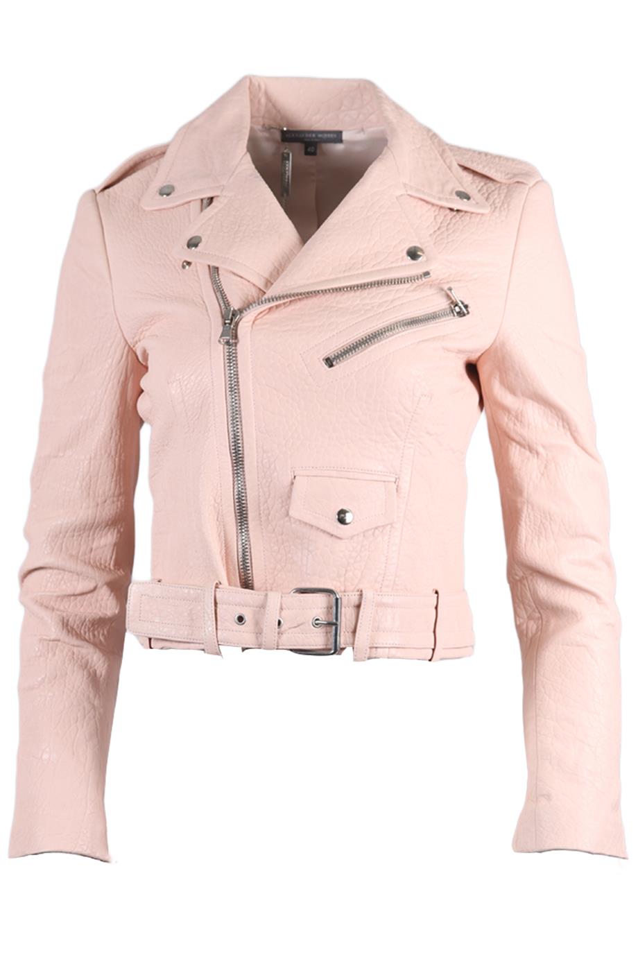 ALEXANDER MCQUEEN LEATHER BIKER JACKET IT 40 UK 8