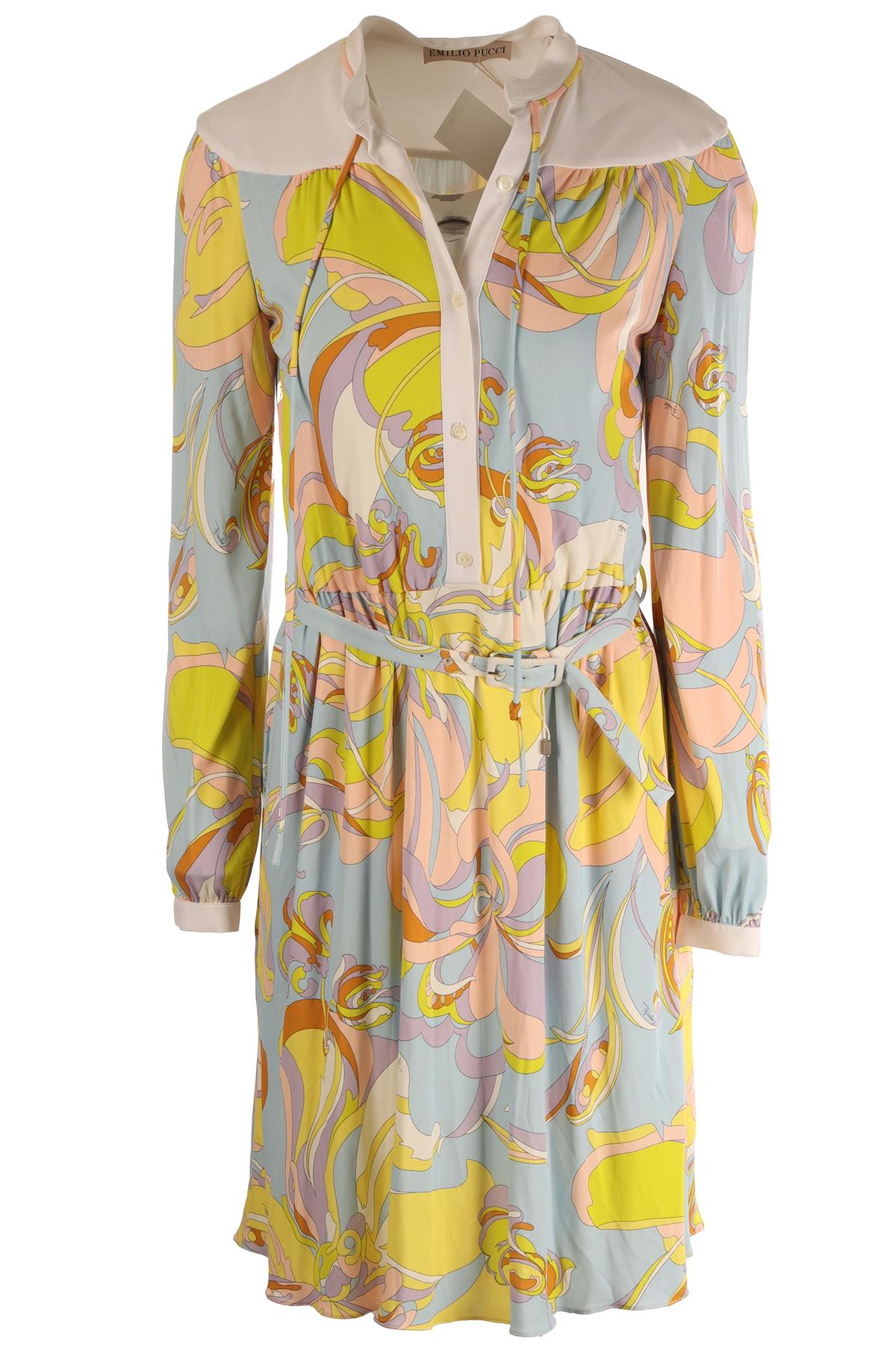 EMILIO PUCCI BLUE JERSEY MIDI DRESS IT 38 UK 6