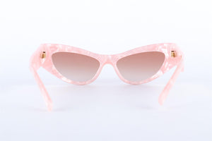 DOLCE & GABBANA PINK CAT EYE ACETATE SUNGLASSES