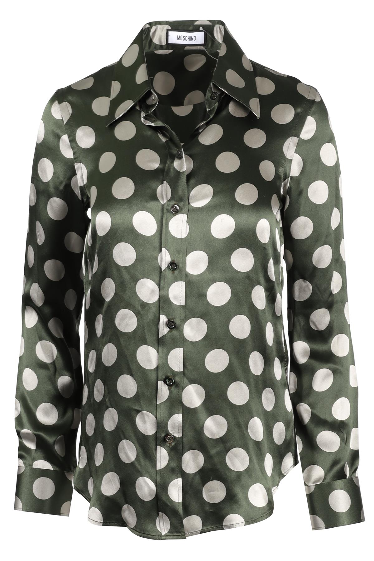MOSCHINO GREEN SILK SHIRT SMALL