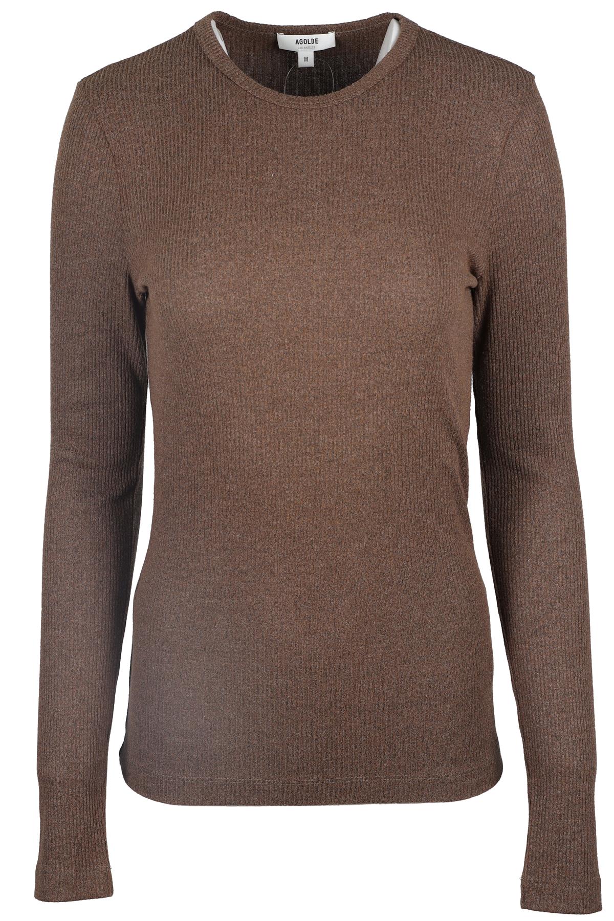 AGOLDE BROWN COTTON TOP MEDIUM