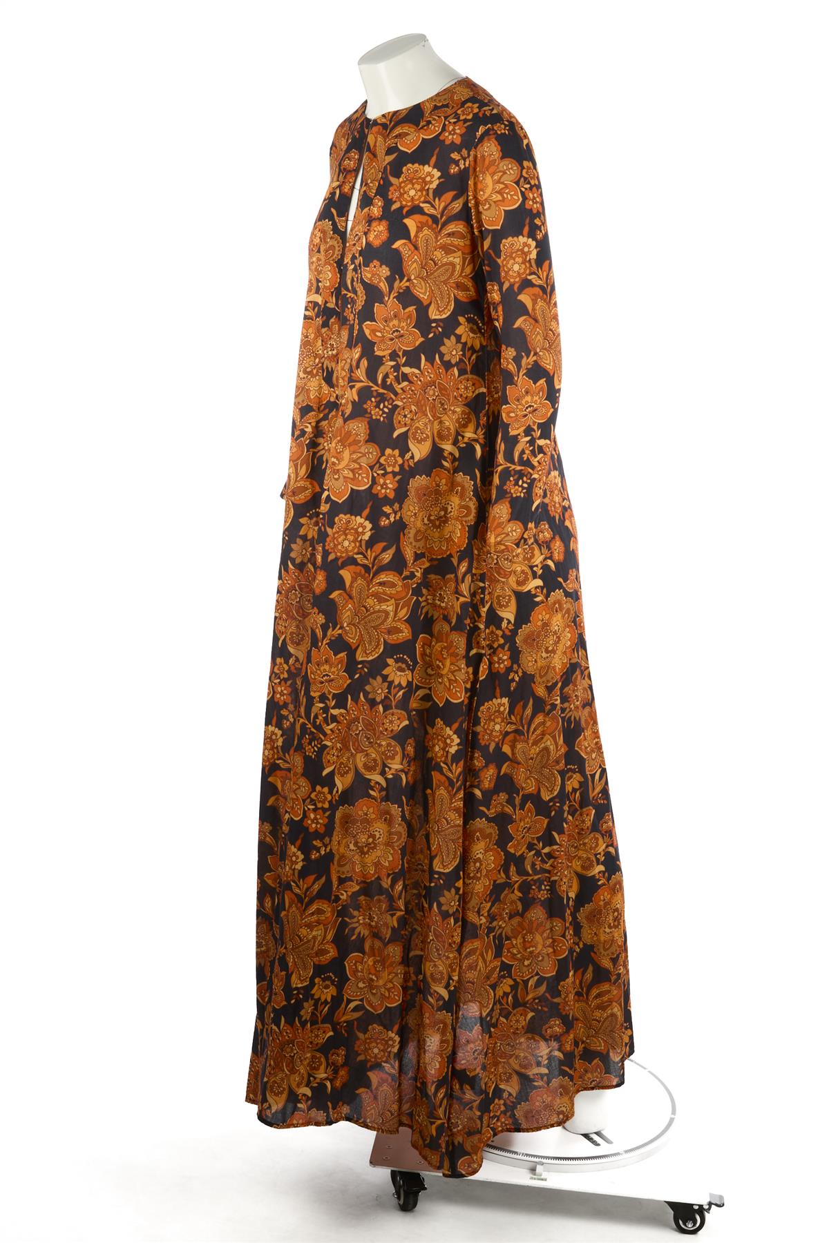 DODO BAR OR ORANGE COTTON MAXI DRESS SMALL