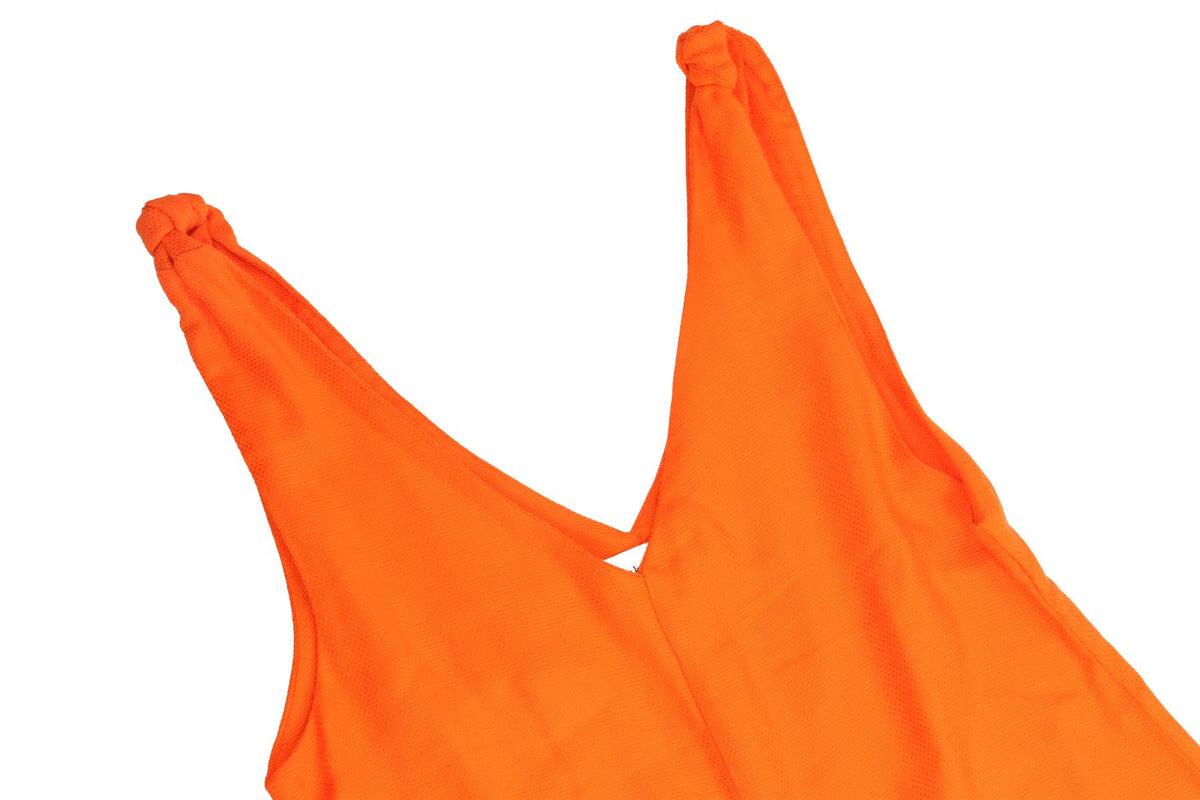 CASA RAKI BY W.ICONS ORANGE LINEN JUMPSUIT SMALL