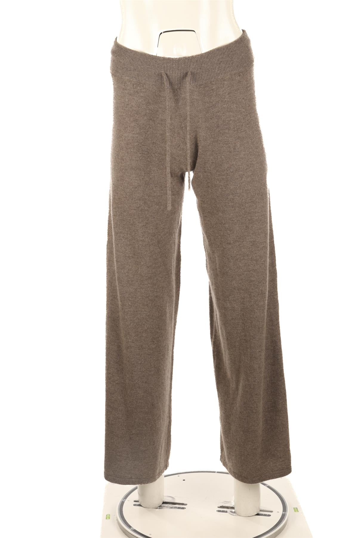 LISA YANG TAUPE CASHMERE WIDE LEG PANTS SMALL/MEDIUM