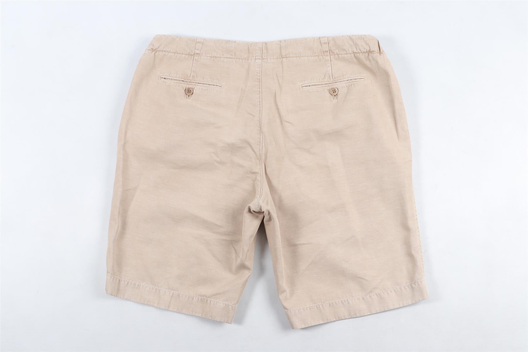 LORO PIANA BEIGE MEN'S COTTON SHORTS LARGE