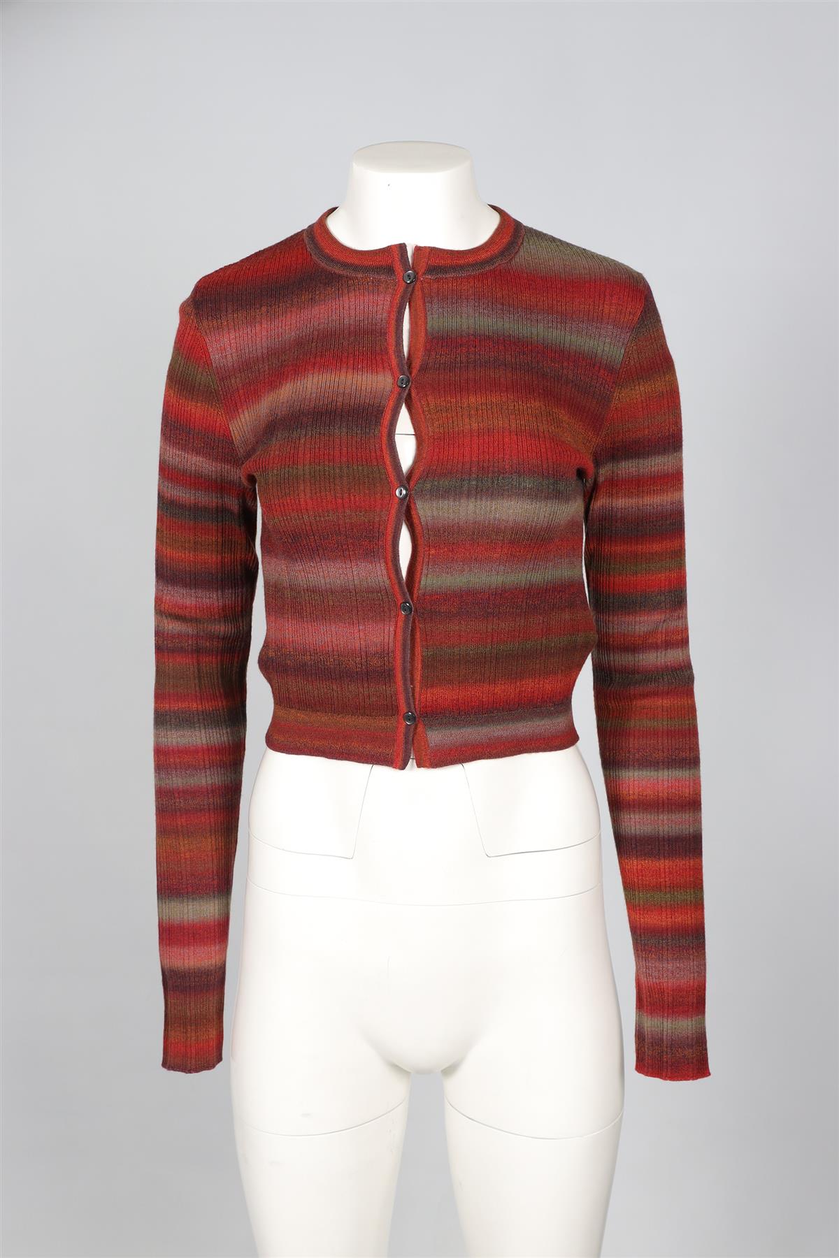 RE/DONE RED WOOL CARDIGAN SMALL