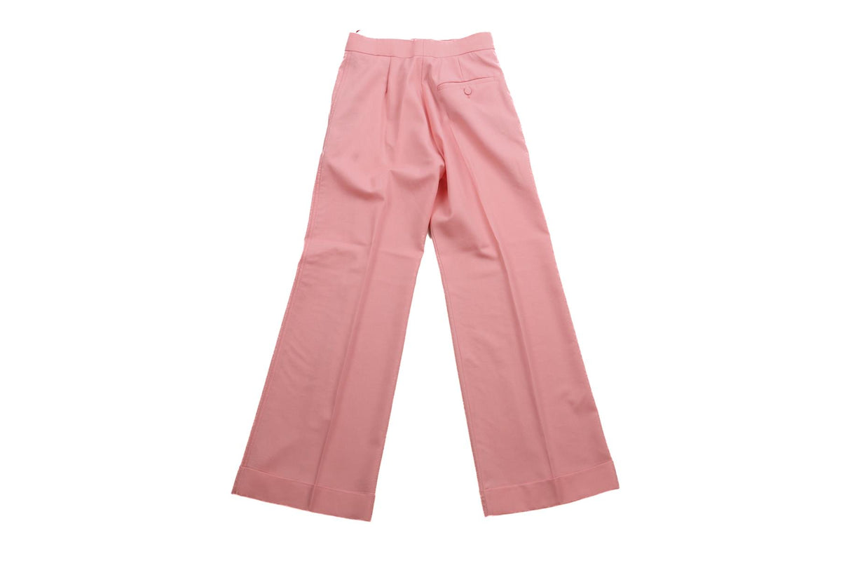 ROKSANDA PINK WOOL STRAIGHT LEG PANTS UK 6