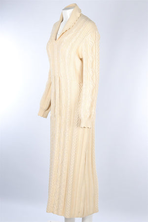 RIXO CREAM KNIT MAXI DRESS UK 14