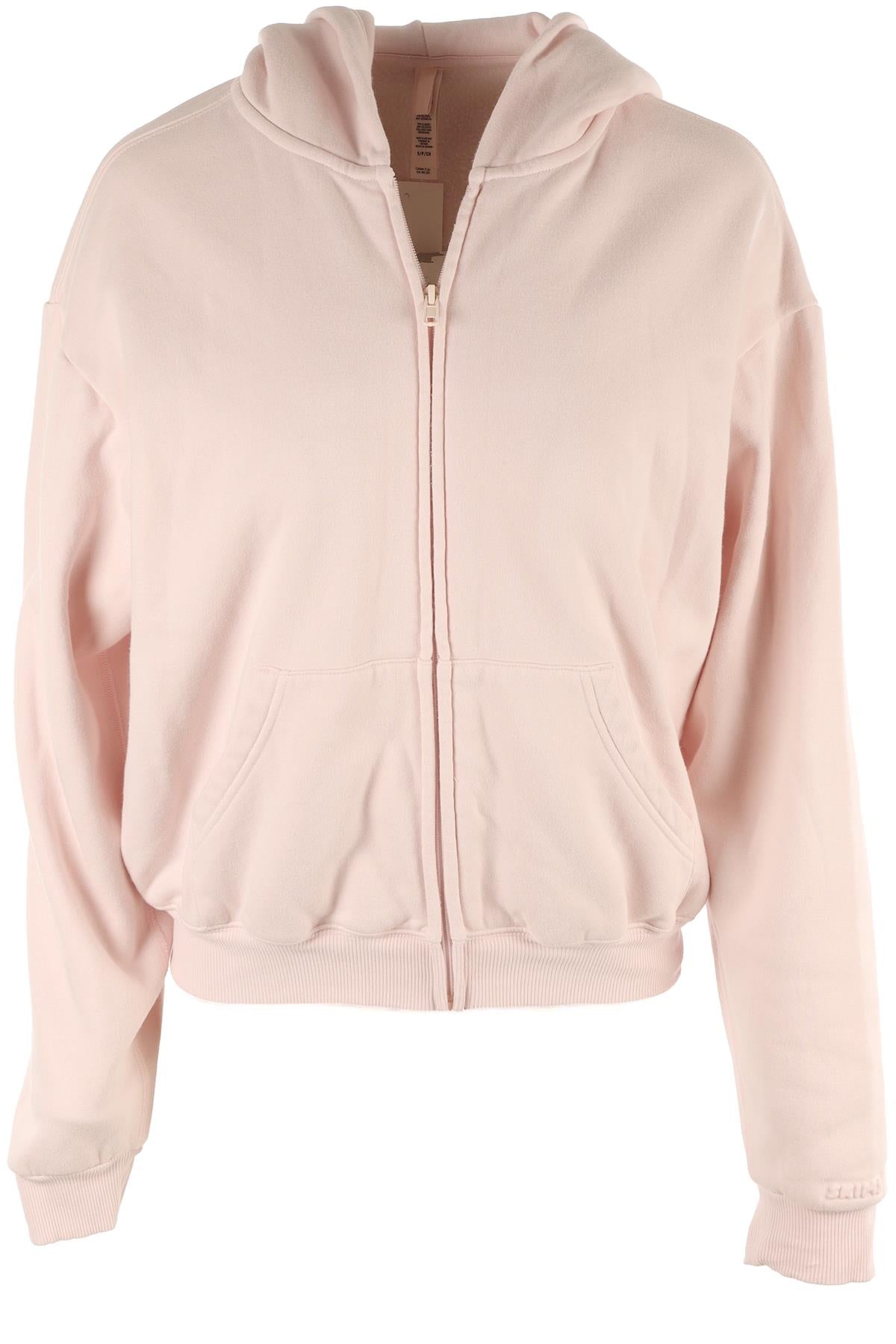 SKIMS PINK COTTON HOODIE SMALL