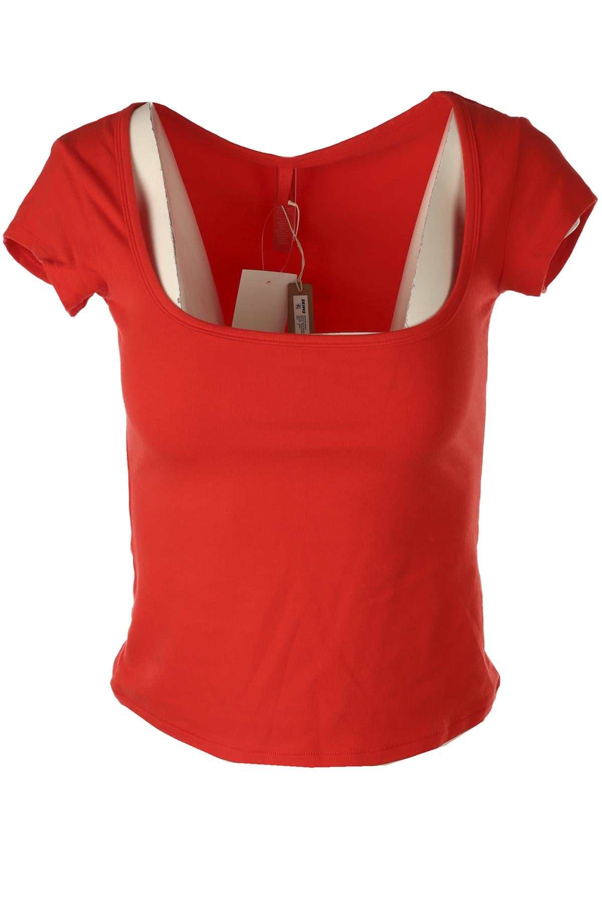 SKIMS RED COTTON TOP SMALL