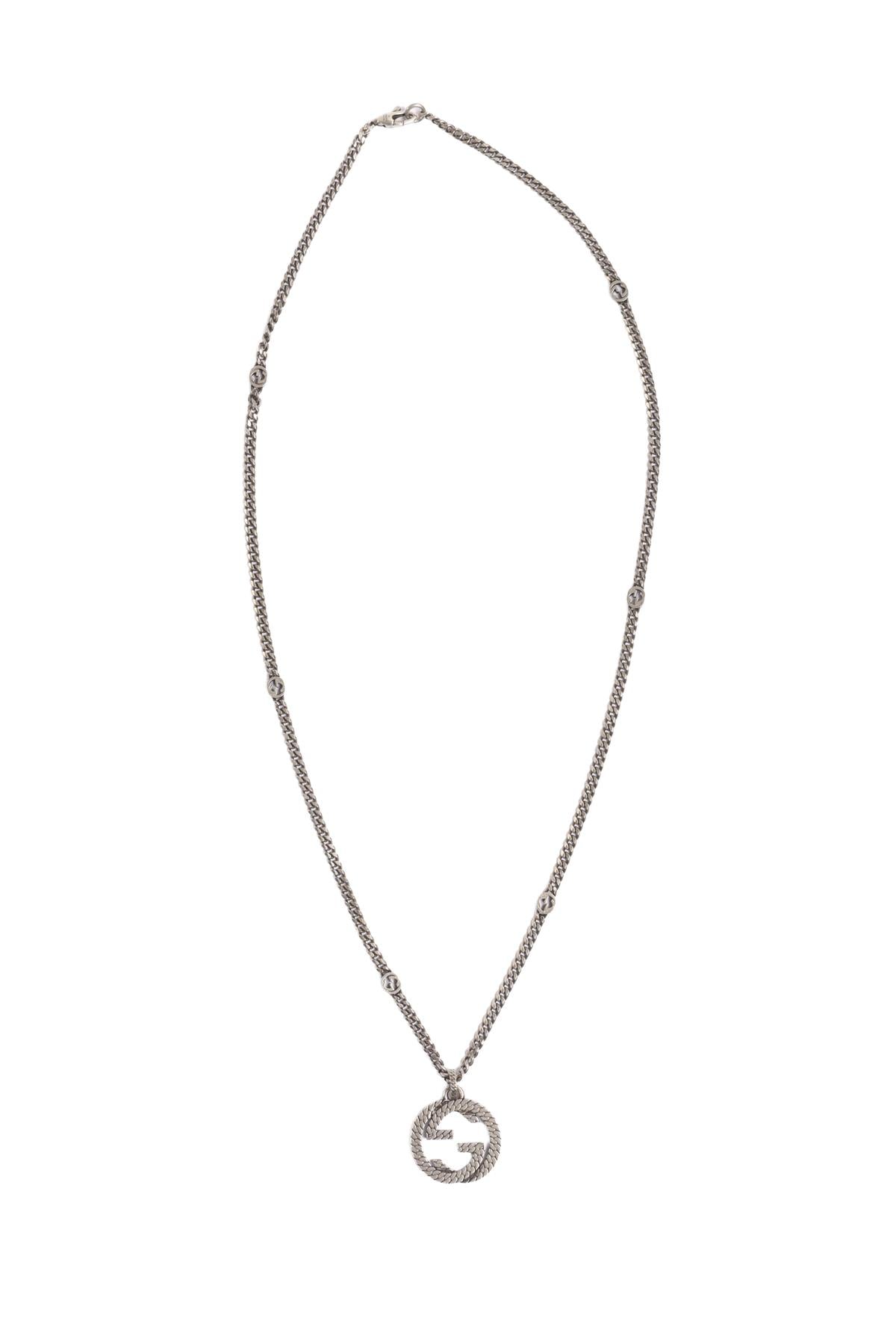 GUCCI SILVER GG STERLING SILVER CHAIN NECKLACE