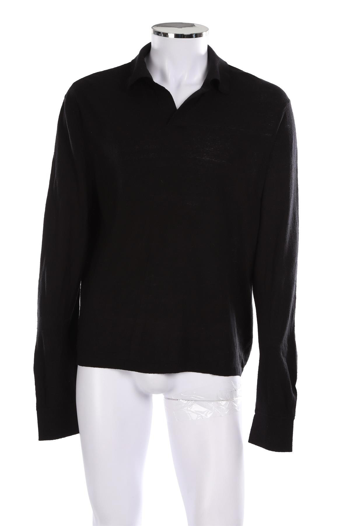 THE ROW BLACK SILK TOP MEDIUM