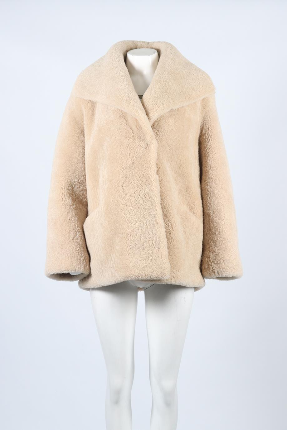 NOUR HAMMOUR SHEARLING JACKET FR 36 UK 8