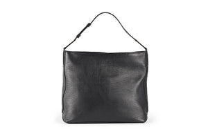 LANCEL BLACK LEATHER SHOULDER BAG