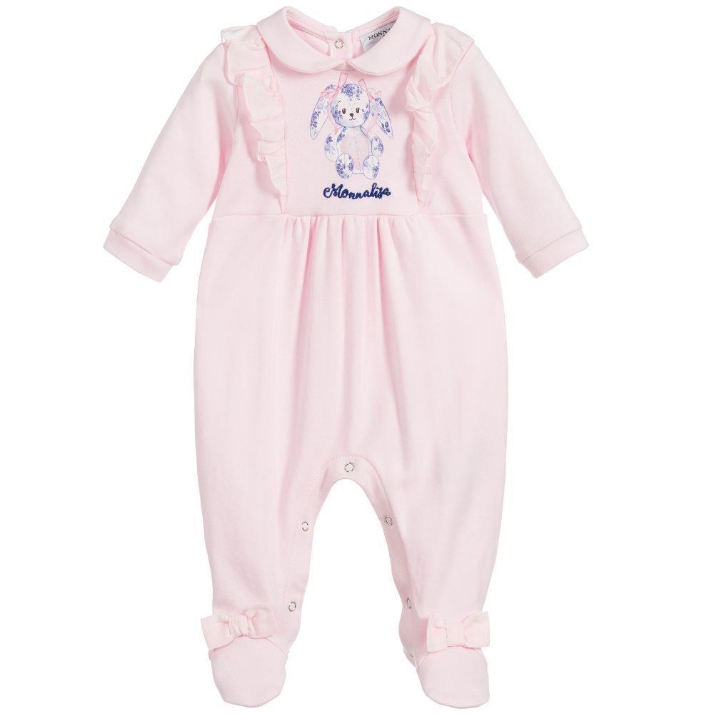 MONNALISA BABY GIRLS COTTON BABYGROW 1 MONTH