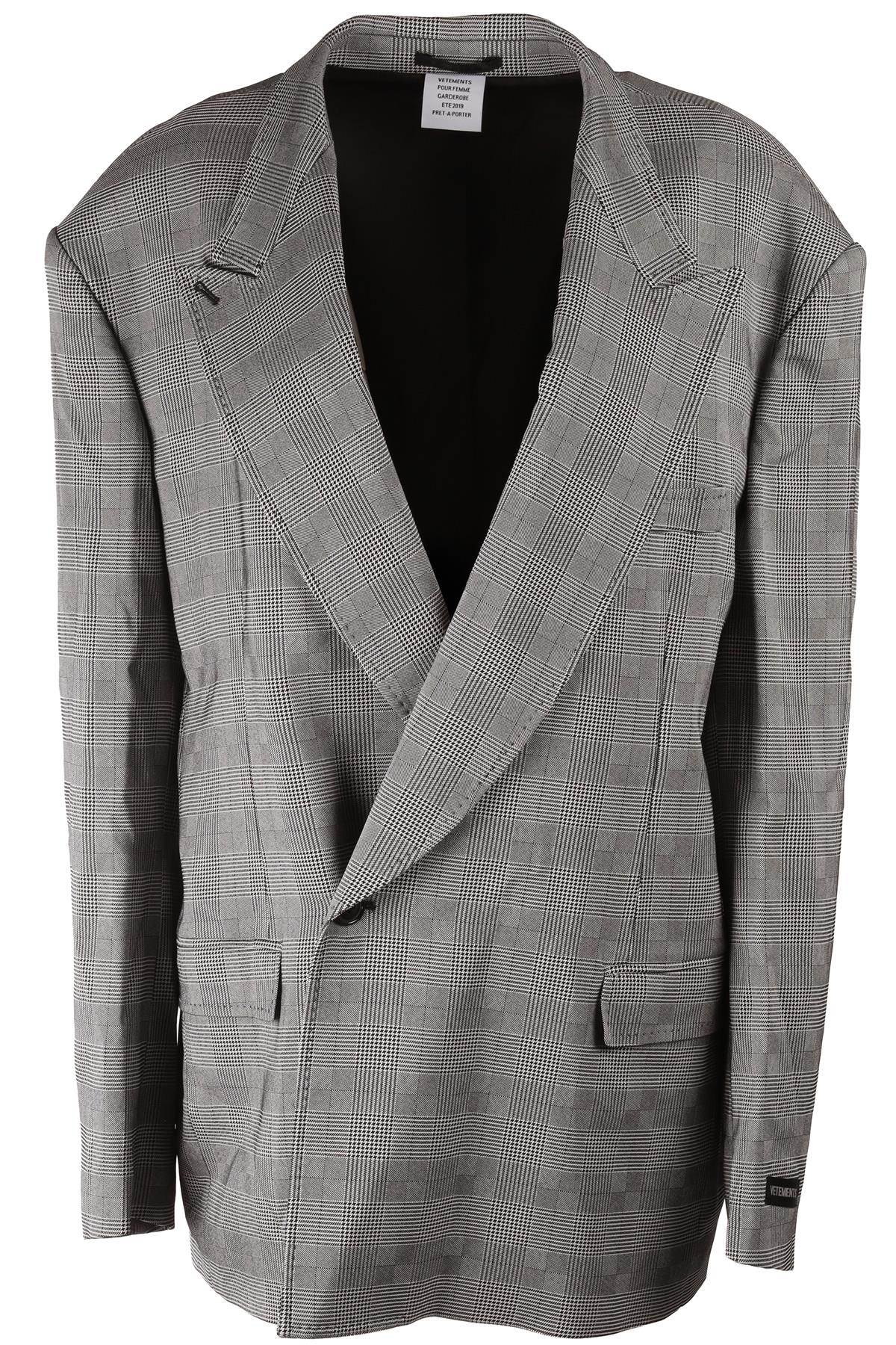 VETEMENTS BLACK CREPE BLAZER MEDIUM